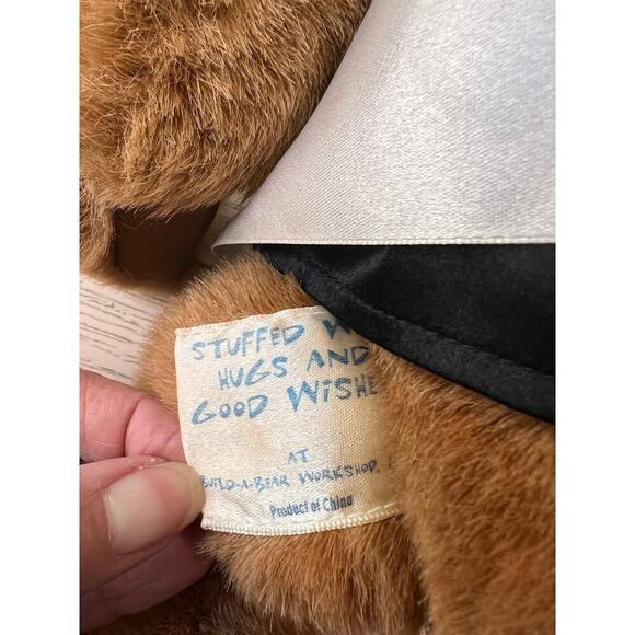 Build a Bear Vintage circa 2003 w/ vest & I love you. Measures approx 16" - Picture 4 of 5